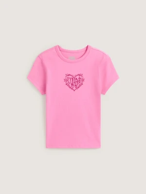 Vans - T-shirt Barbed Heart, female, Różowy, Size: