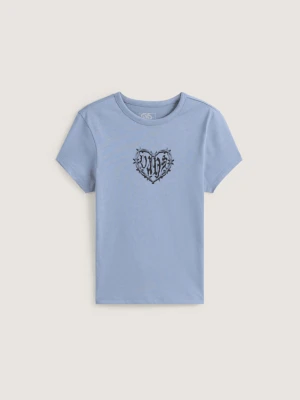 Vans - T-shirt Barbed Heart, female, Szary, Size: