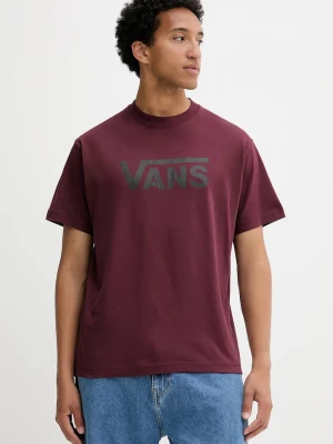 Vans t-shirt bawełniany bordowy