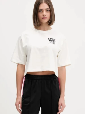 Vans t-shirt bawełniany damski kolor beżowy VN000PKAC9F1