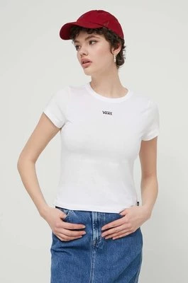 Vans t-shirt bawełniany damski kolor biały