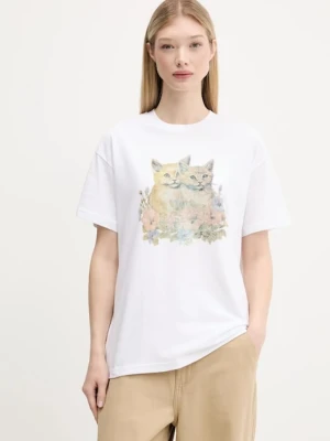 Vans t-shirt bawełniany damski kolor biały VN000MD2WHT1