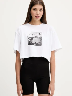Vans t-shirt bawełniany damski kolor biały VN000RCHWHT1