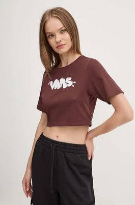 Vans t-shirt bawełniany damski kolor brązowy VN000HHU7YO1