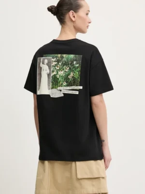Vans t-shirt bawełniany damski kolor czarny VN000MCGBLK1