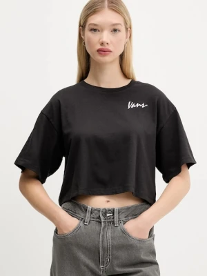 Vans t-shirt bawełniany damski kolor czarny VN000QDFBLK1