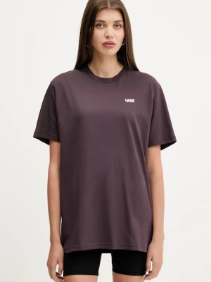 Vans t-shirt bawełniany damski kolor fioletowy VN0A7RSREMS1