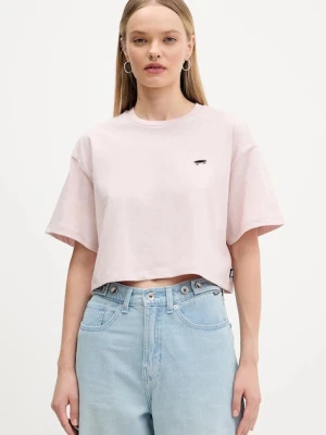 Vans t-shirt bawełniany damski kolor różowy VN000P5QO3N1