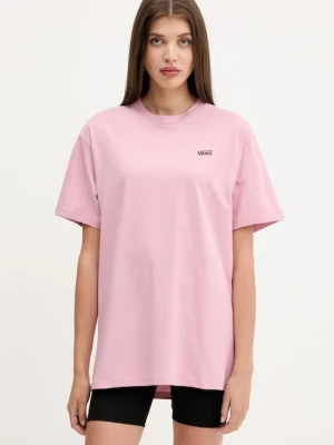 Vans t-shirt bawełniany damski kolor różowy VN0A7RSREN71
