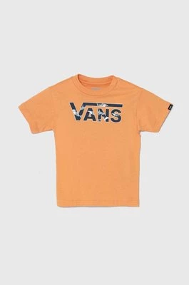 Vans t-shirt bawełniany dziecięcy BY VANS CLASSIC LOGO FILL KIDS kolor pomarańczowy z nadrukiem