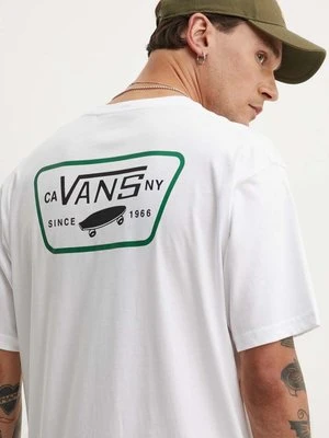 Vans t-shirt bawełniany męski kolor biały z nadrukiem VN0000F8DBK1