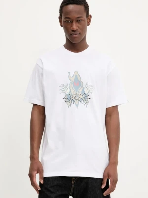 Vans t-shirt bawełniany męski kolor biały z nadrukiem VN000M6DWHT1