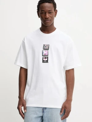 Vans t-shirt bawełniany męski kolor biały z nadrukiem VN000PDTWHT1