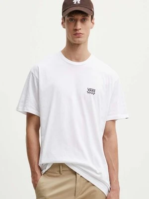 Vans t-shirt bawełniany męski kolor biały z nadrukiem VN0A7TLGWHT1