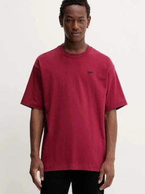 Vans t-shirt bawełniany męski kolor bordowy z aplikacją VN000P56BRD1