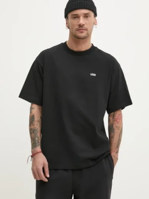 Vans t-shirt bawełniany męski kolor czarny gładki VN000P1PBLK1