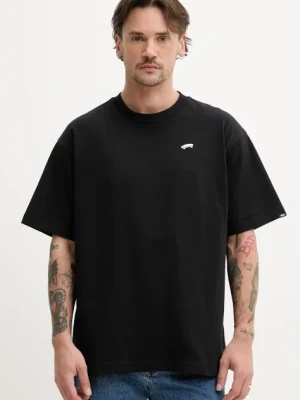 Vans t-shirt bawełniany męski kolor czarny z aplikacją VN000P56BLK1