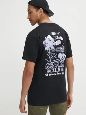 Vans t-shirt bawełniany męski kolor czarny z nadrukiem