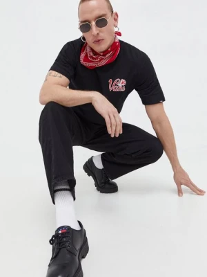 Zdjęcie produktu Vans t-shirt bawełniany męski kolor czarny z nadrukiem