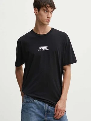 Vans t-shirt bawełniany męski kolor czarny z nadrukiem VN000HFFBLK1