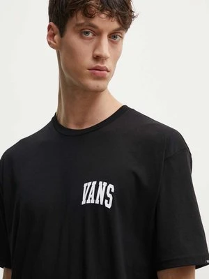 Vans t-shirt bawełniany męski kolor czarny z nadrukiem VN000HFGBLK1