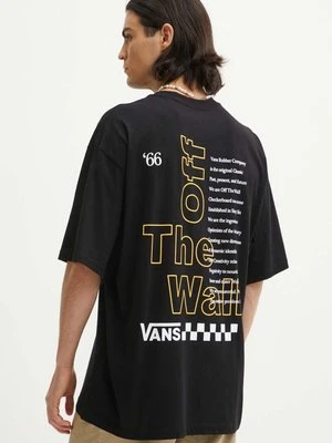 Vans t-shirt bawełniany męski kolor czarny z nadrukiem VN000HFTBLK1