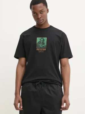 Vans t-shirt bawełniany męski kolor czarny z nadrukiem VN000M3VBLK1