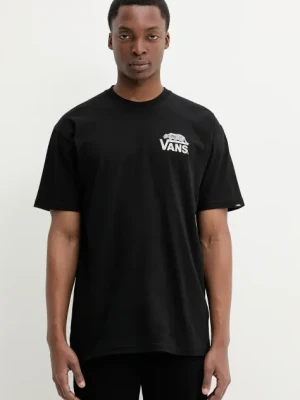 Vans t-shirt bawełniany męski kolor czarny z nadrukiem VN000M3YBLK1