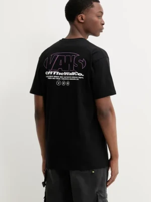 Vans t-shirt bawełniany męski kolor czarny z nadrukiem VN000M4CBLK1