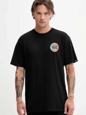 Vans t-shirt bawełniany męski kolor czarny z nadrukiem VN000M6RBLK1