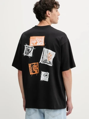 Vans t-shirt bawełniany męski kolor czarny z nadrukiem VN000PB9BLK1