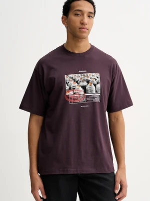 Vans t-shirt bawełniany męski kolor fioletowy z nadrukiem VN000PCXEMS1