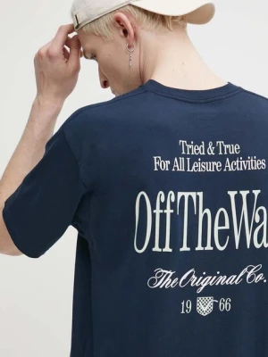 Vans t-shirt bawełniany męski kolor granatowy z nadrukiem