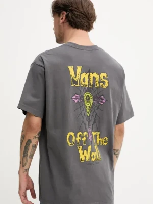 Vans t-shirt bawełniany męski kolor szary z nadrukiem VN000NWN1O71