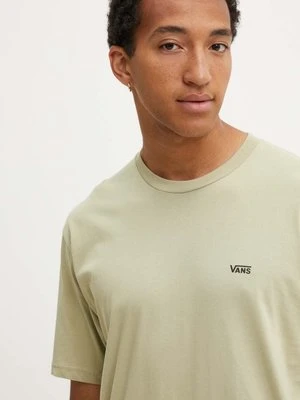 Vans t-shirt bawełniany męski kolor zielony z nadrukiem VN0A3CZED3Z1