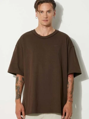 Vans t-shirt bawełniany Premium Classics LX męski kolor brązowy gładki VN000GBY3N11