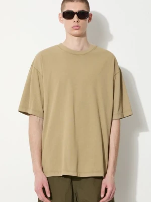 Vans t-shirt bawełniany Premium Standards Washed SS Tshirt LX męski kolor zielony gładki VN000GVUCUQ1