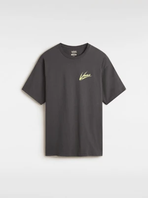 Vans - T-shirt Brush Script, male, Brązowy, Size: