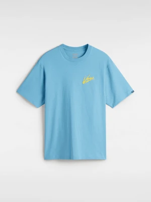 Vans - T-shirt Brush Script, male, Niebieski, Size: