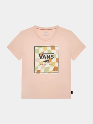 Vans T-Shirt Checker Box Crew VN000795 Różowy Regular Fit