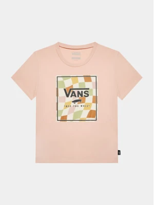 Vans T-Shirt Checker Box Crew VN000795 Różowy Regular Fit