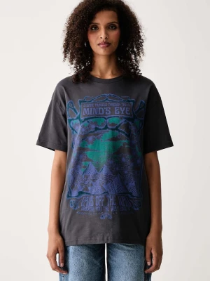 Vans T-shirt damski bawełniany szary