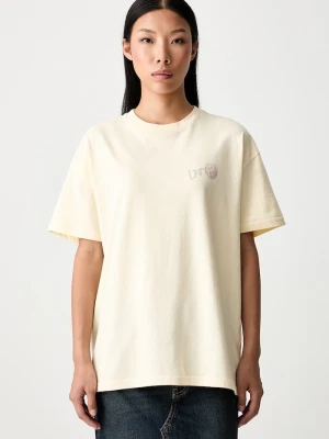 Vans T-shirt damski bawełniany żółty