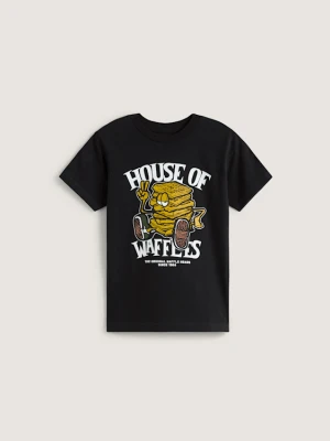Vans - T-shirt dziecięcy House Of Waffles (8-14 lat)unisex, Czarny, Size: