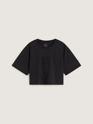 Vans - T-shirt Ellipse Relax Crop, female, Czarny, Size: