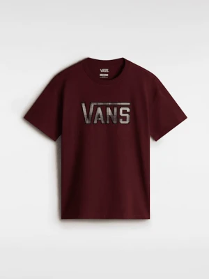 Vans - T-shirt Elza Check, female, Bordowy, Size: