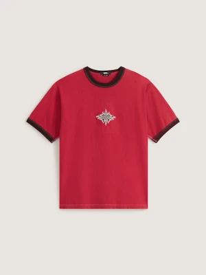 Vans - T-shirt Flame Face, male, Różowy, Size: