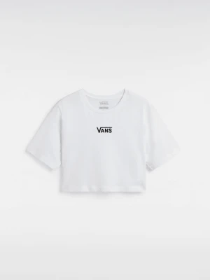 Vans - T-shirt Flying V Crew Crop, female, Biały, Size: