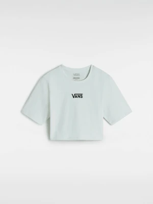 Vans - T-shirt Flying V Crew Crop II, female, Zielony, Size: