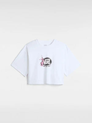 Vans - T-shirt Follow Crop, female, Biały, Size: